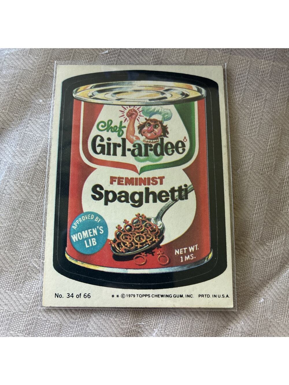 1979 Topps - Wacky Packages Series 1 - Puzzle Back #34 Chef Girlardee PK142